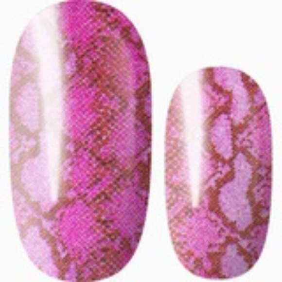 Lily & Fox Other - 3 for 15 - LILY & FOX - SASSY SERPENT Nail Stickers Wrap Strips Pink Glitter